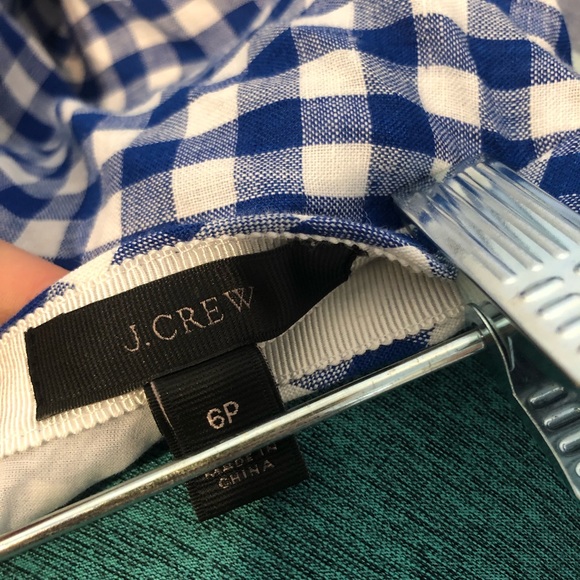 J. Crew Gingham Mini/Circle Skirt - Picture 3 of 5